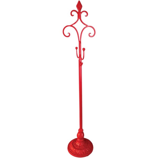 28 In. Telescoping Metal Red Wreath Hanger