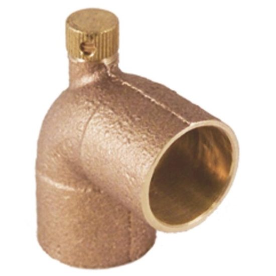 NIBCO 3/4 In. CxC 90 Deg. Copper Drain Elbow w/Cap (1/4 Bend)