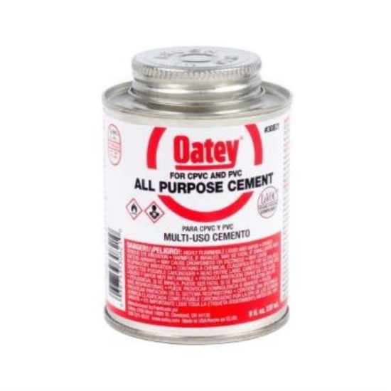 Oatey 8 Oz. Heavy Bodied Clear Multi Purpose Cement CPVC and PVC