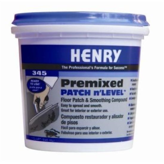 Henry 345 Premixed Patch n'LEVEL Floor Patch & Smoothing Compound, Gray, 1 Qt.