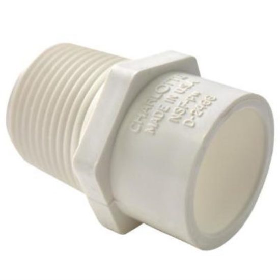 Charlotte Pipe 3/4 In. x 1/2 In. Schedule 40 Male PVC Adapter