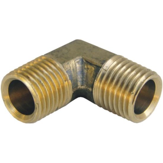 Lasco 1/4 In. MPT x 1/4 In. MPT 90 Deg. Brass Elbow (1/4 Bend)