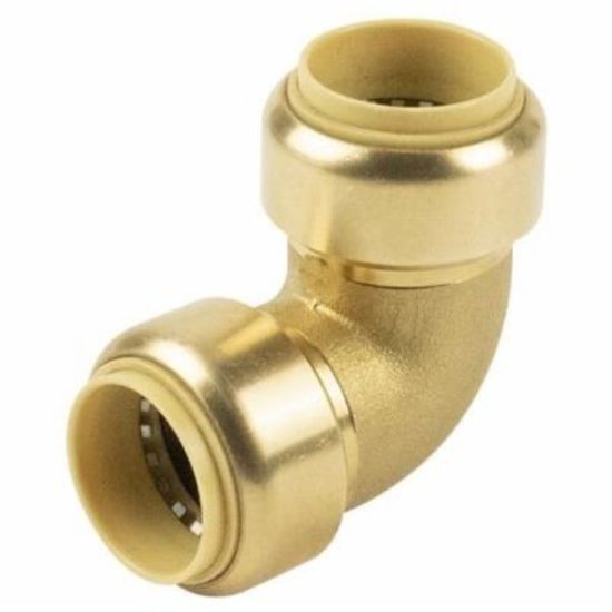 ProLine 3/4 In. PF x 3/4 In. PF 90 Deg. Push Fit Brass Elbow (1/4 Bend)