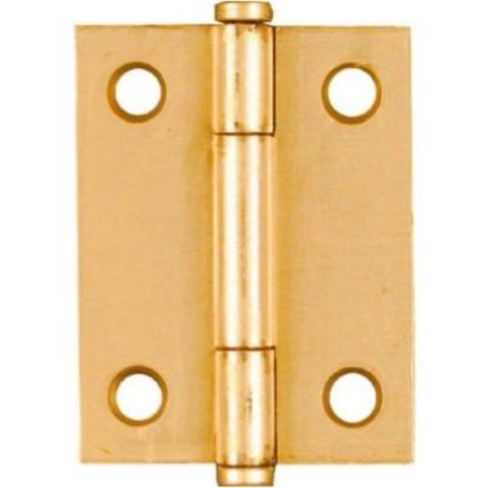 National 2 In. Brass Full-Inset Pin Hinge (2-Pack)