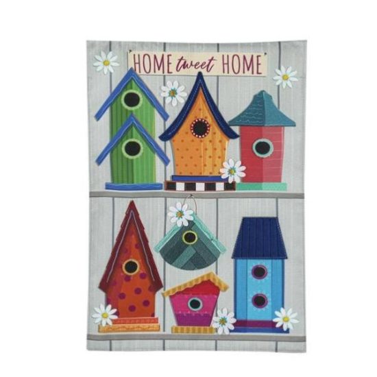 Evergreen Enterprises Ornate Birdhouses Garden Linen Flag