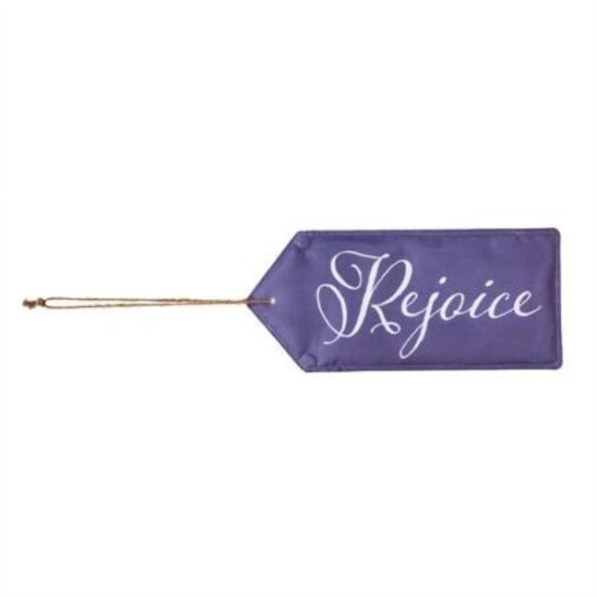 Evergreen Door Decor Rejoice Door Tag, 18'' x 8'' inches