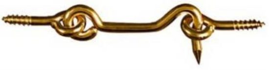 National Solid Brass 2 In. Hook & Eye Bolt