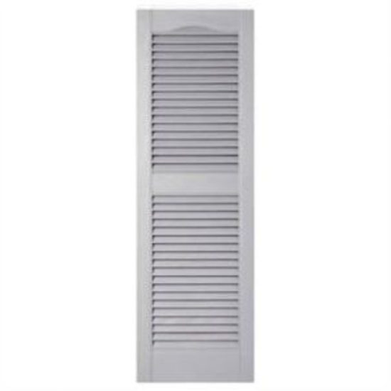 Builders Edge 15 In. x 48 In. Vinyl Louvered Shutter, (2-Pack)