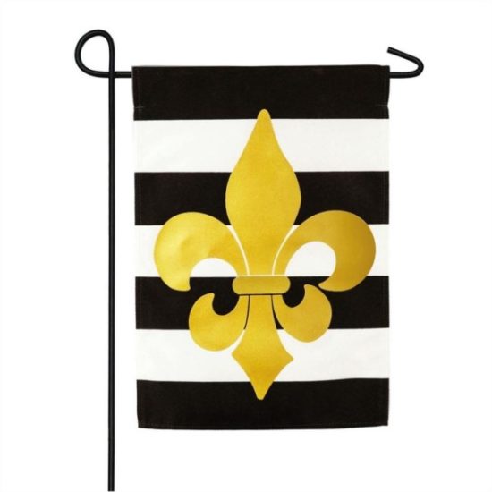 Fleur De Lis Stripe Garden Flag