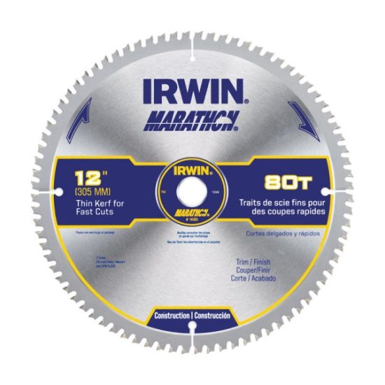 Irwin Marathon 12 In. 80-Tooth Trim/Finish Circular Saw Blade