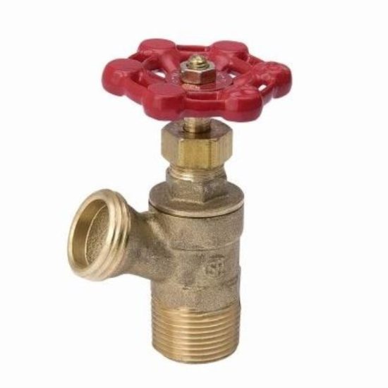 ProLine 1/2 In. MIP x 3/4 In. Hose Thread Brass Boiler Drain with Stuffing Box