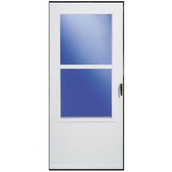 Larson 32 In. W x 80 In. H x 1 In. Thick White Self-Storing Vinyl Storm Door