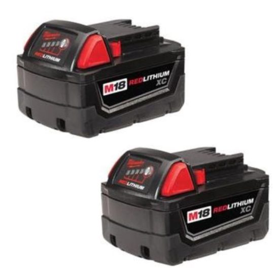 Milwaukee M18 REDLITHIUM XC 18 Volt Lithium-Ion 3.0 Ah Extended Capacity Tool Battery (2-Pack)