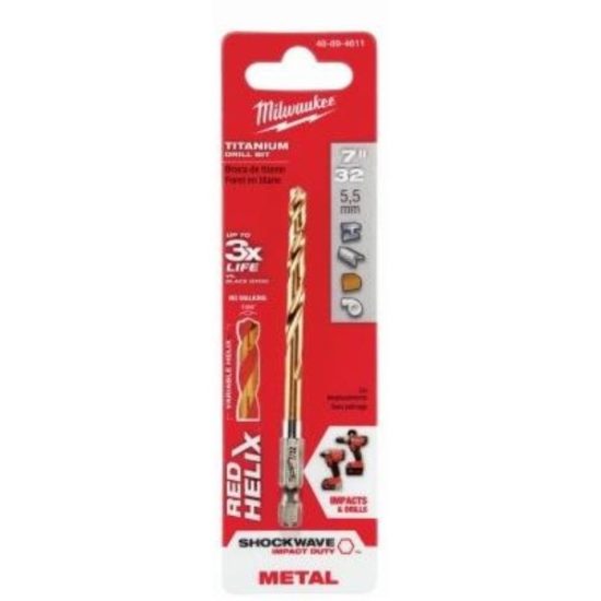 Milwaukee SHOCKWAVE Impact Duty 7/32 In. Titanium Hex Shank Drill Bit