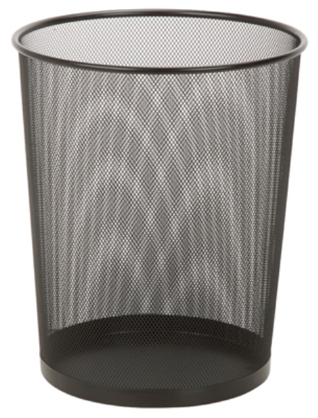 Honey Can Do 18 Liter Black Mesh Wastebasket