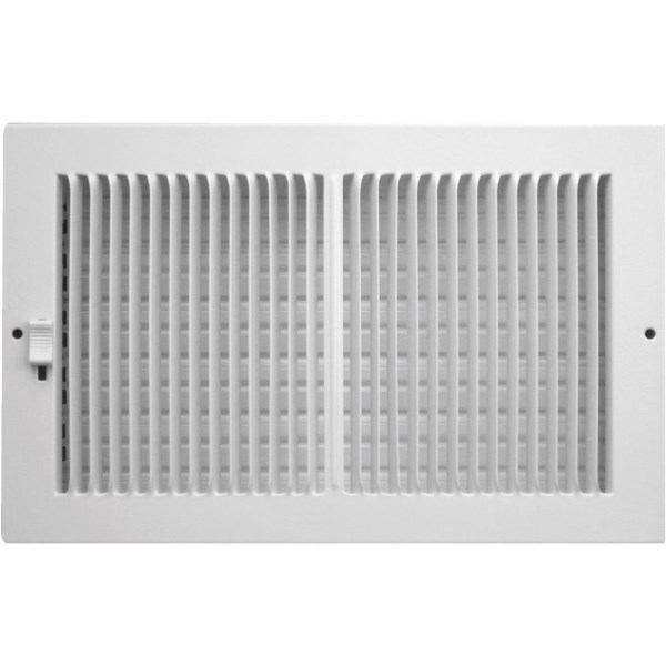 Ameriflow 10 In. x 6 In. White Wall Register