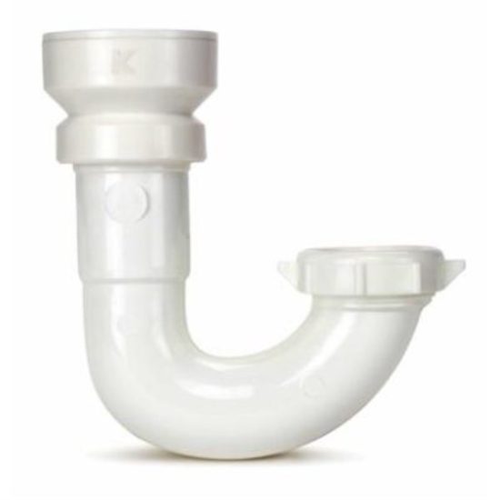 Keeney Insta-Plumb 1/2 In. White Plastic J-Bend