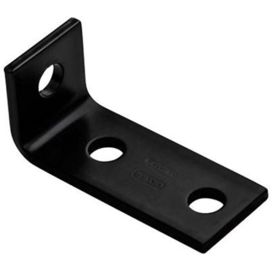 National 3.5 In. x 1.5 In. x 3/16 In. Black Heavy Duty Offset Leg Corner Brace