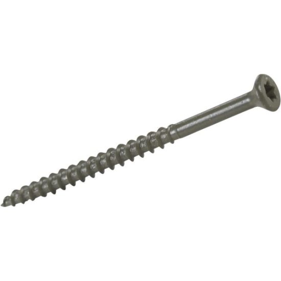 Grip-Rite PrimeGuard Plus #8 x 1-1/4 In. Premium Star Green Deck Screw (250 Ct. Jar)