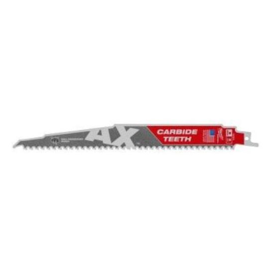Milwaukee SAWZALL The AX 9 In. 5 TPI Wood w/Nails Demolition Reciprocating Saw Blade with Carbide Teeth