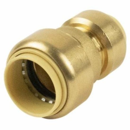 ProLine 3/4 In. x 1/2 In. Brass Push Fit Coupling