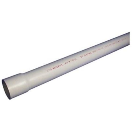 Charlotte Pipe 1-1/2 In. x 20 Ft. Cold Water Schedule 40 PVC Pressure Pipe, Belled End