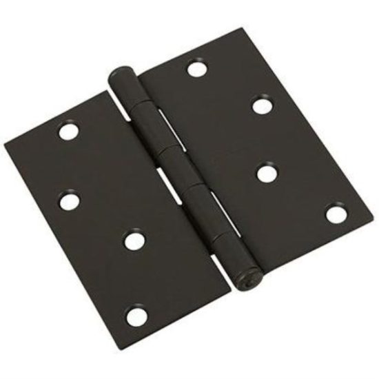 National 4 In. Square Oil Rubbed Bronze Door Hinge