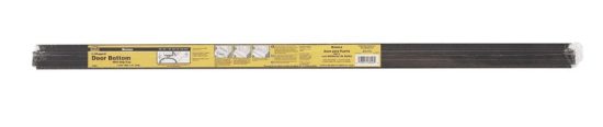 M-D 1.75 In. W. x 1.25 In. H. x 36 In. L. Bronze Vinyl L-Shaped Door Bottom with Drip Cap for 1-3/8 & 1-3/4 In. Door