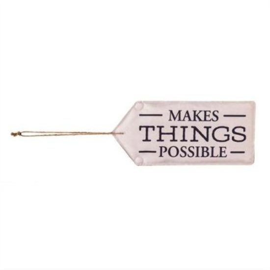 Evergreen Door Decor Makes Things Possible Door Tag, 18'' x 8'' inches