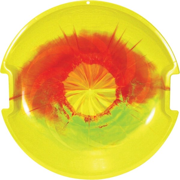 EMSCO ESP Day Glow Super V Neon Tie Dye Polyethylene 26 In. Saucer Disc Snow Sled