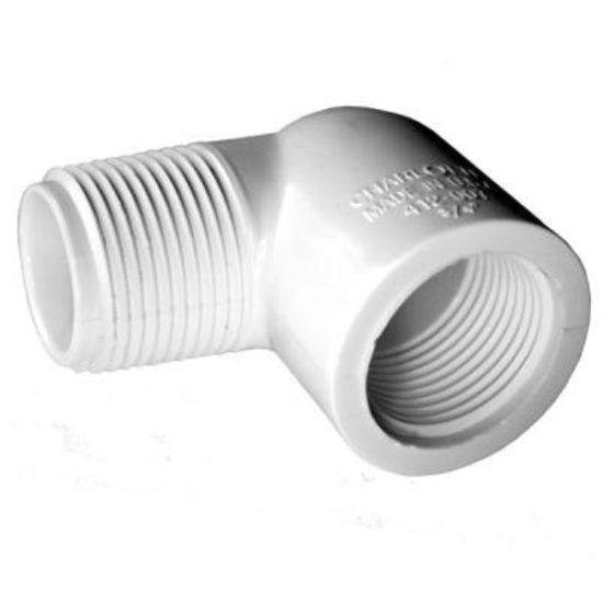 Charlotte Pipe 1/2 In. Male x Female Schedule 40 90 Deg. Street PVC Elbow (1/4 Bend)