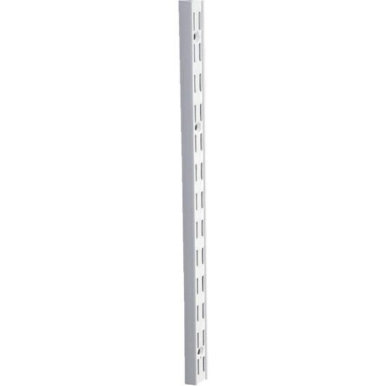 Knape & Vogt 82 Series 48 In. White Steel Heavy-Duty Double-Slot Shelf Standard