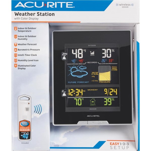 Acu-Rite Indoor/Outdoor Temperature & Humidity Tabletop or Wall-Mountable Weather Station