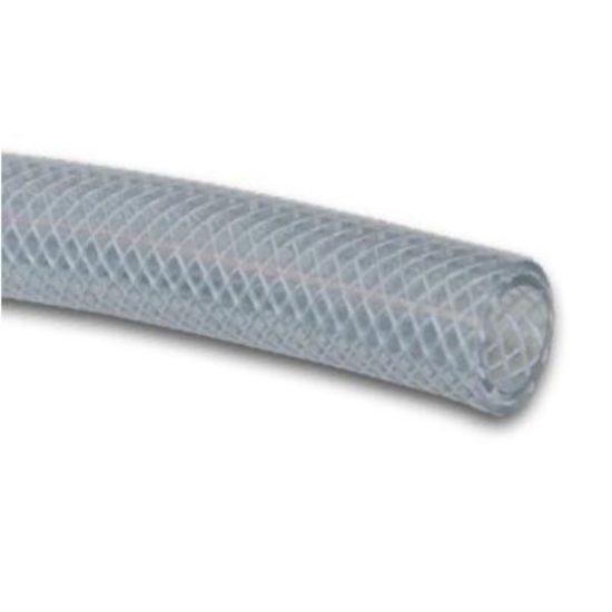 Abbott Rubber 3/4 In. x 1/2 In. x 100 Ft. Clear T12 Braided PVC Tubing, Bulk Spool