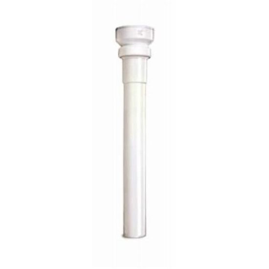 Keeney Insta-Plumb 1-1/2 In. x 12 In. White Plastic Extension Tube
