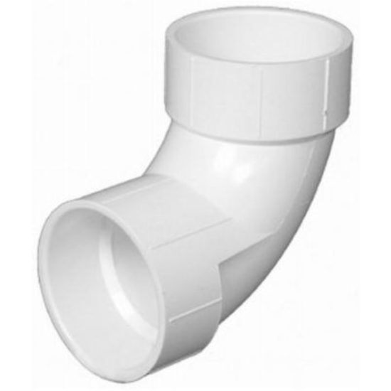 Charlotte Pipe 1-1/4 In. Schedule 40 90 Deg. Sanitary DWV PVC Elbow (1/4 Bend)