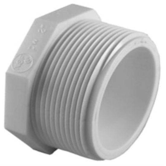 Charlotte Pipe Threaded Schedule 40 DWV 1 in. MIP PVC Plug