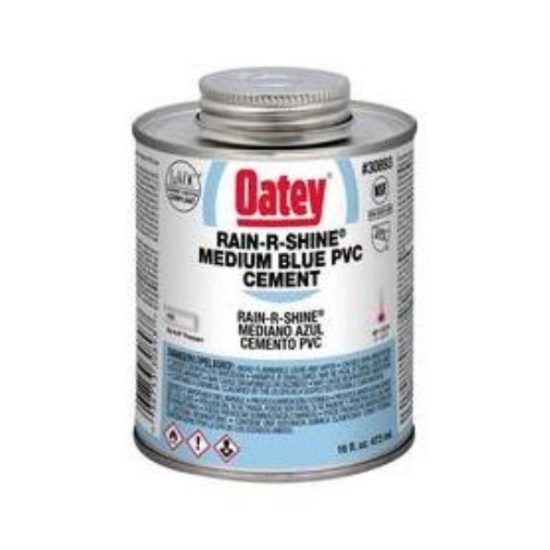 Oatey Rain-R-Shine 16 Oz. Medium Bodied Blue PVC Cement