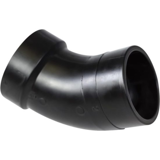 Charlotte Pipe 4 In. Hub x Spigot 45 Deg. Street ABS Elbow (1/8 Bend)