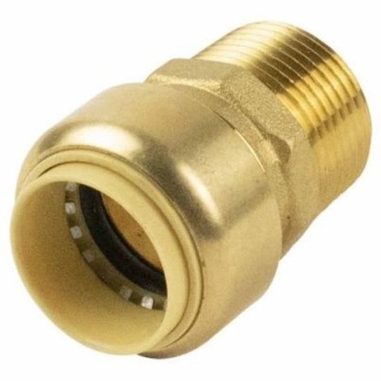 ProLine 3/4 In. x 3/4 In. MPT Brass Push Fit Adapter