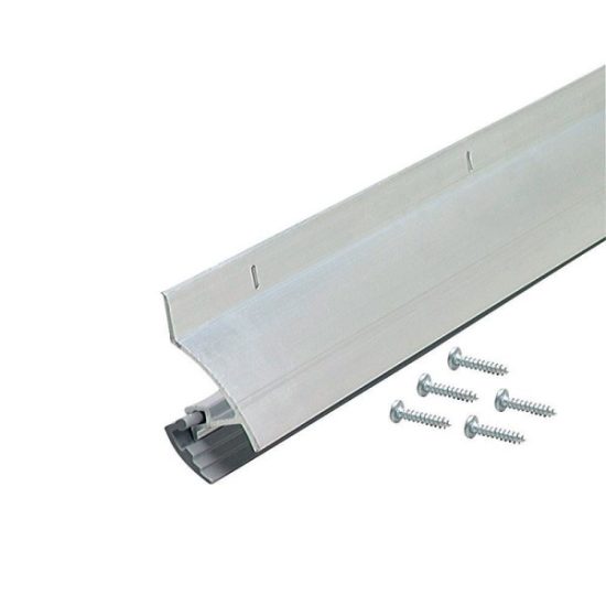 M-D 1-7/8 In. x 36 In. Silver Drip Cap Door Sweep with Vinyl Seal