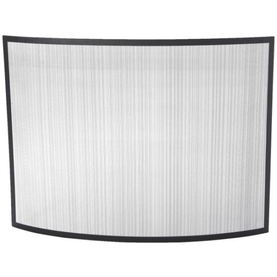 Home Impressions Black Curved Fireplace Screen