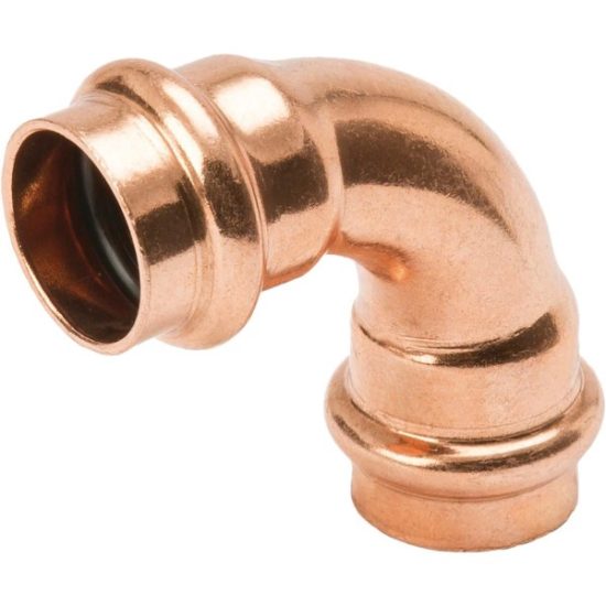 NIBCO 1/2 In. Long Radius 90 Deg. Press Copper Elbow (1/4 Bend)