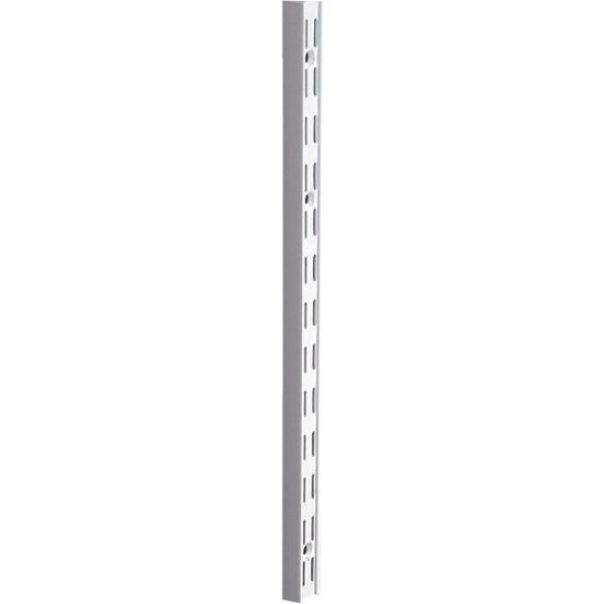 Knape & Vogt 82 Series 16-1/2 In. White Steel Heavy-Duty Double-Slot Shelf Standard