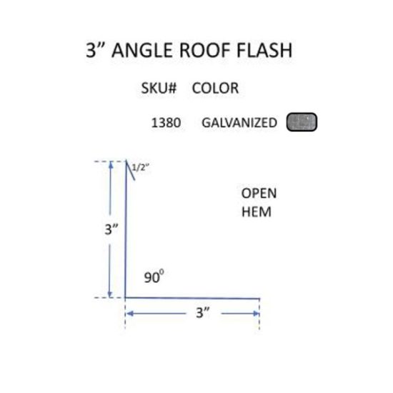 IVEY GALVANIZED 3"X3"X10' FORMED FLASHING