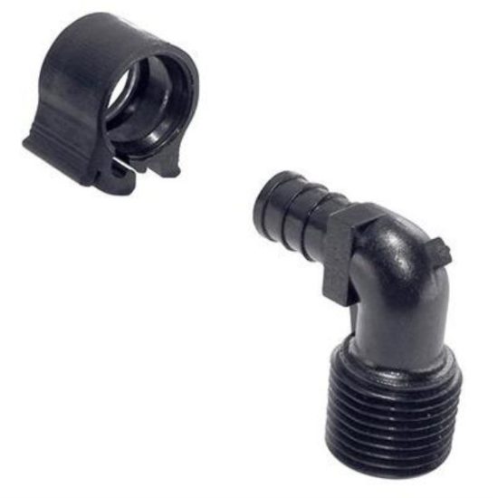 Flair-It PEXLock 1/2 In. x 1/2 In. MPT 90 Deg. Plastic Compression Male PEX Elbow (1/4 Bend)