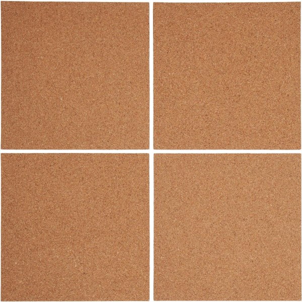 U Brands 12 In. x 12 In. Cork Tile Board (4-Pack)