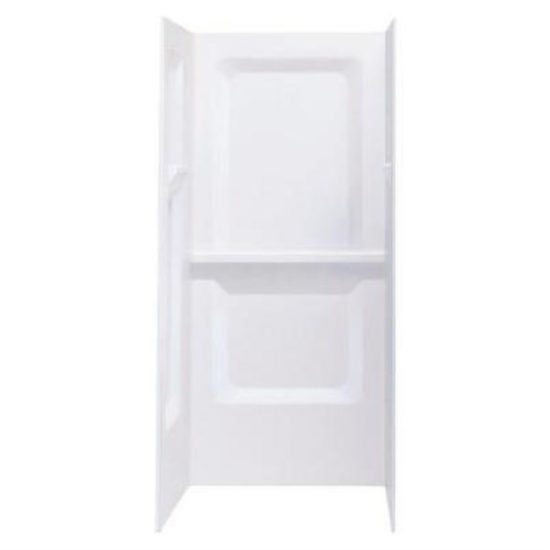 Mustee Durawall Model 732 3-Piece 32 In. W x 32 In. D Shower Wall Set in White
