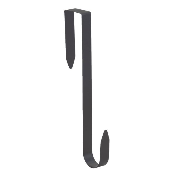 Gerson 12 In. Metal Over-The-Door Black Wreath Hanger