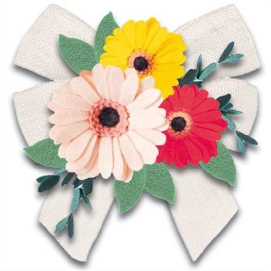 Evergreen Door Decor Gerber Daisy Door Tag Bow, 18'' x 13'' inches